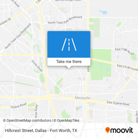 Hillcrest Street map