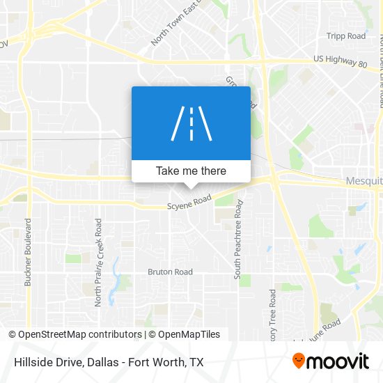 Hillside Drive map