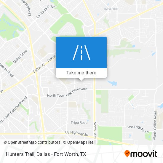 Hunters Trail map