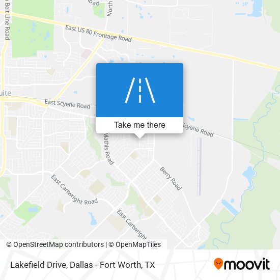 Lakefield Drive map