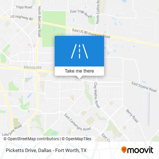 Picketts Drive map
