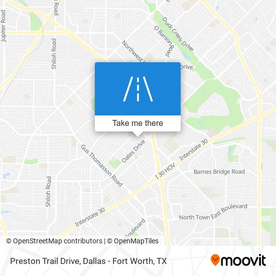 Preston Trail Drive map