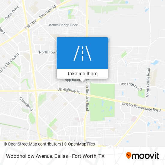 Woodhollow Avenue map