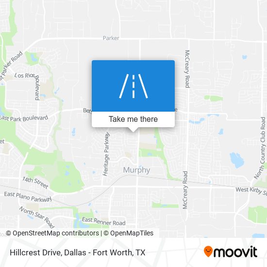 Hillcrest Drive map