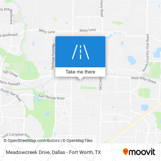 Meadowcreek Drive map