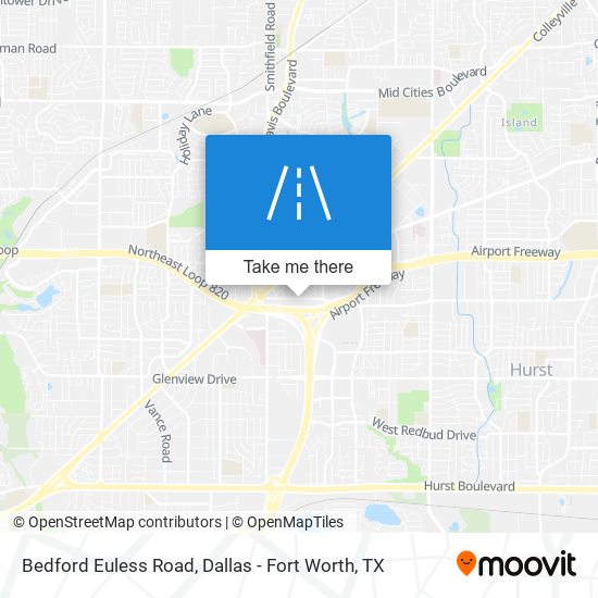 Bedford Euless Road map