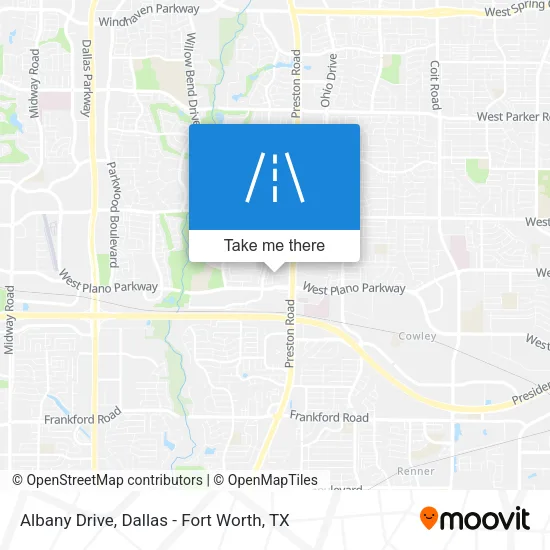 Albany Drive map