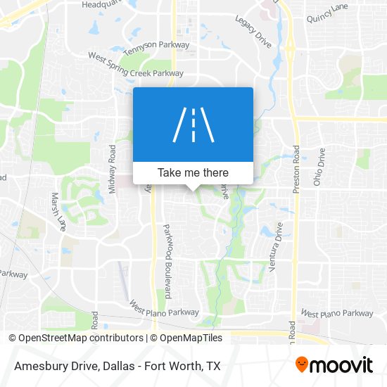 Amesbury Drive map