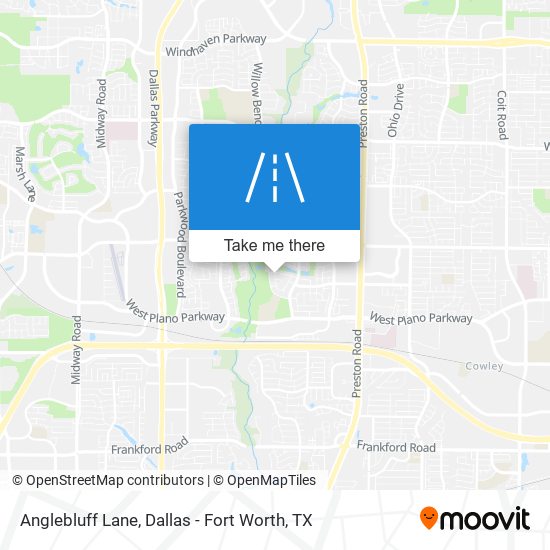 Anglebluff Lane map