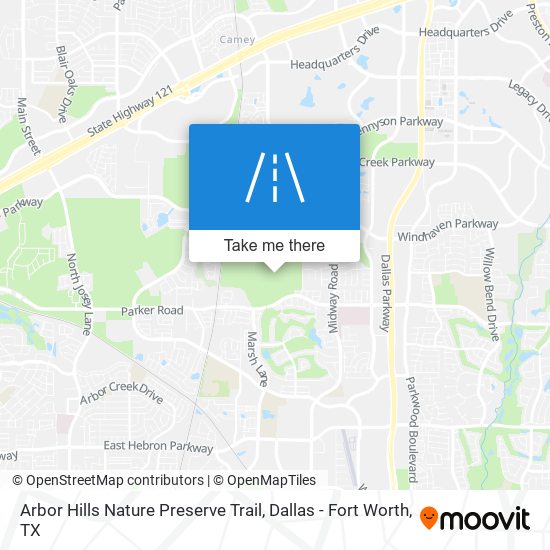 Arbor Hills Nature Preserve Trail map