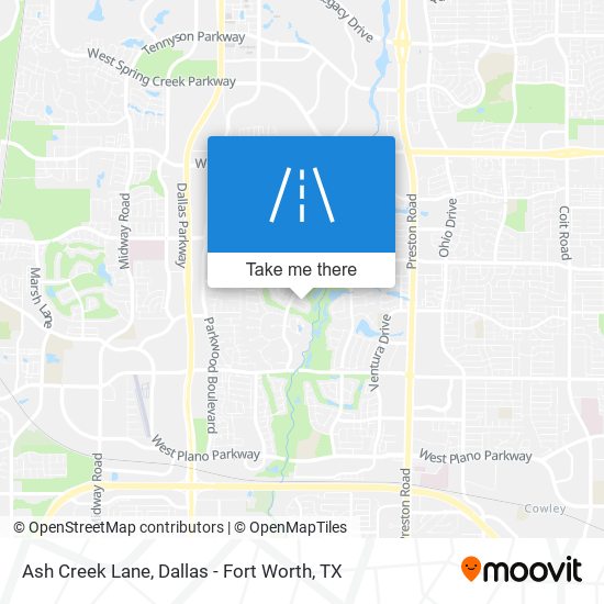 Ash Creek Lane map