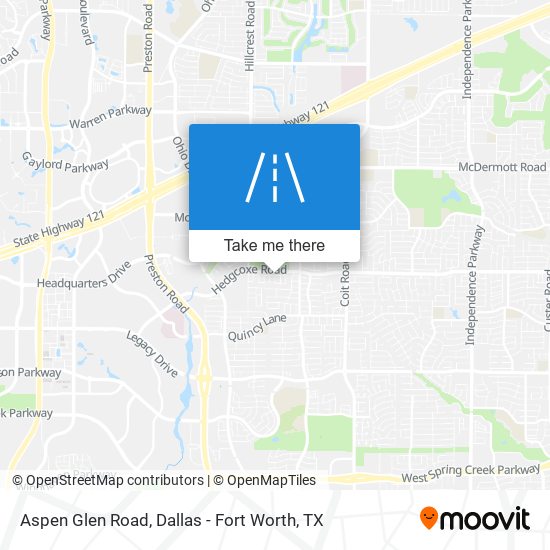 Aspen Glen Road map