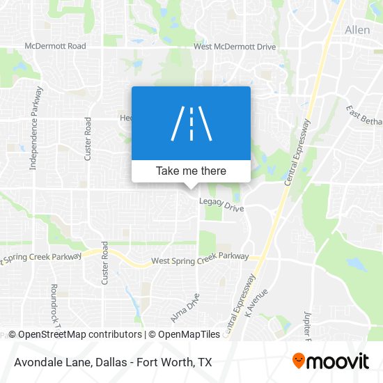 Mapa de Avondale Lane