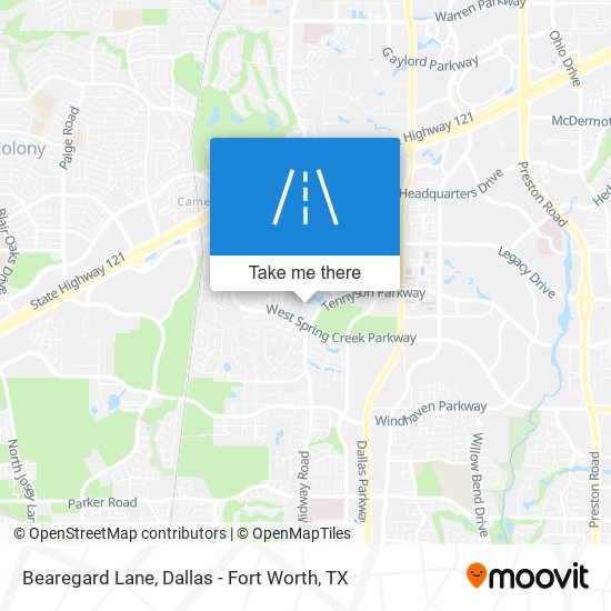 Mapa de Bearegard Lane