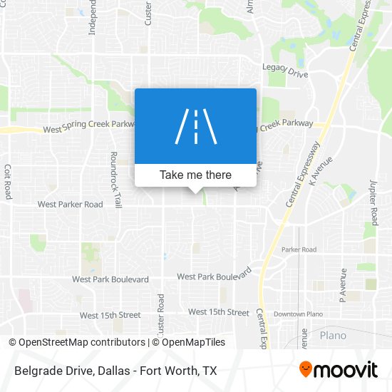 Mapa de Belgrade Drive