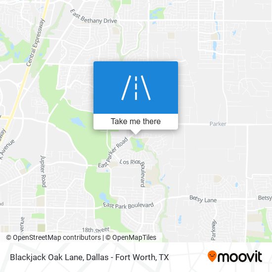 Blackjack Oak Lane map