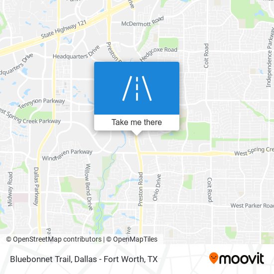 Bluebonnet Trail map
