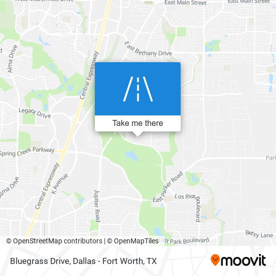 Mapa de Bluegrass Drive