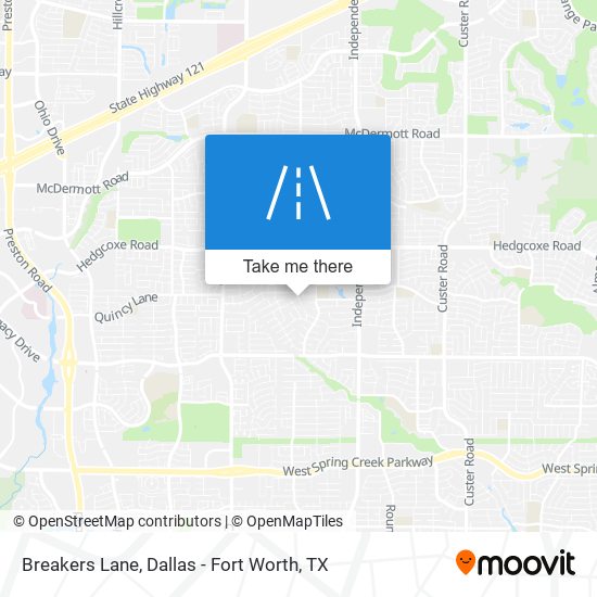 Breakers Lane map