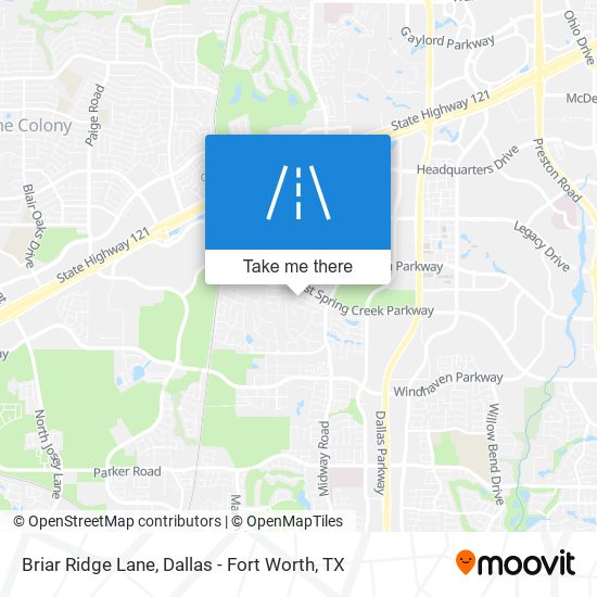 Briar Ridge Lane map