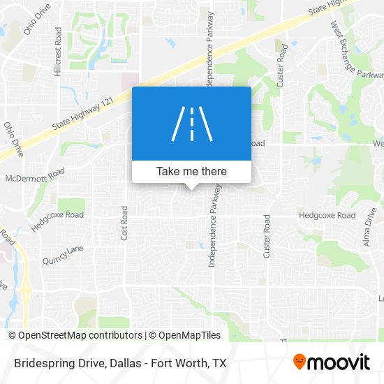 Bridespring Drive map