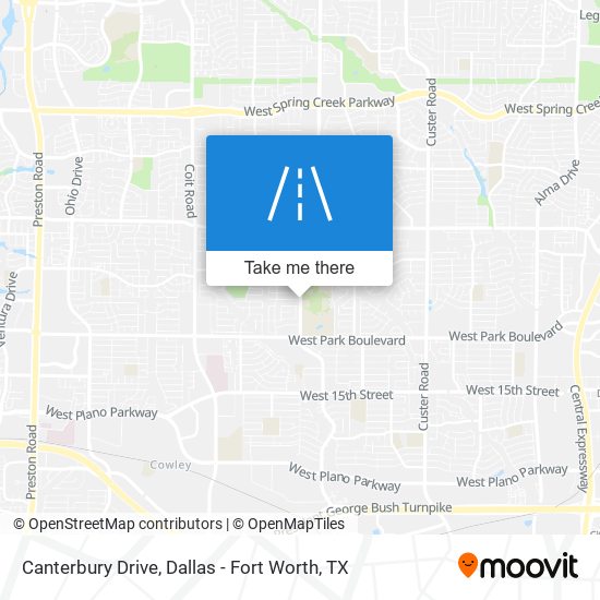 Canterbury Drive map