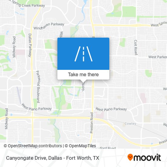 Canyongate Drive map