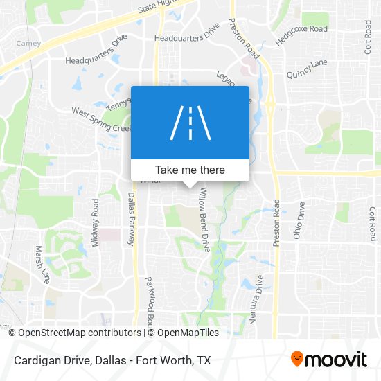 Cardigan Drive map