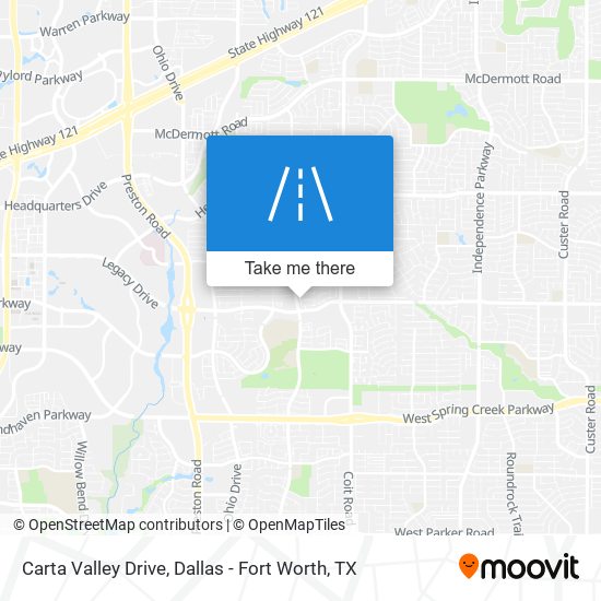 Carta Valley Drive map