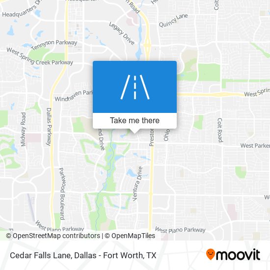 Cedar Falls Lane map