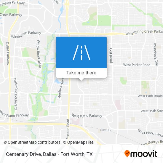 Centenary Drive map