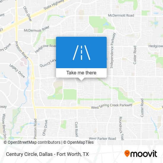 Century Circle map
