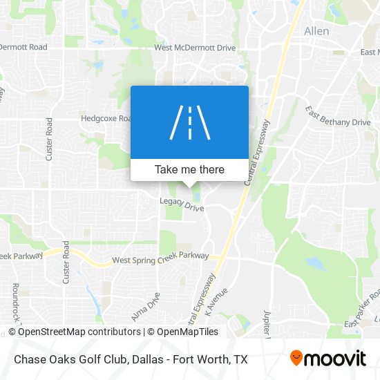 Mapa de Chase Oaks Golf Club