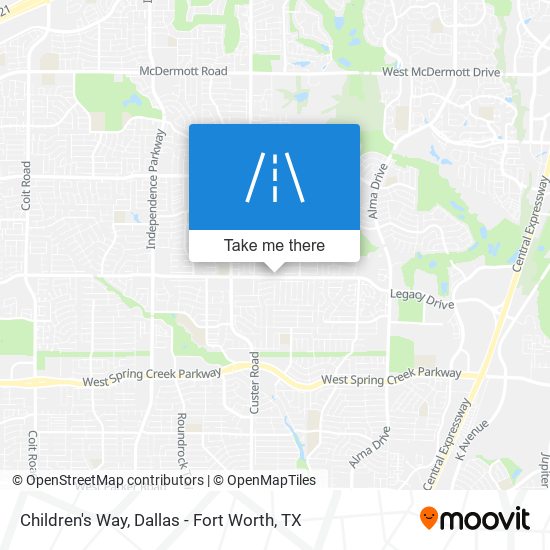 Children's Way map