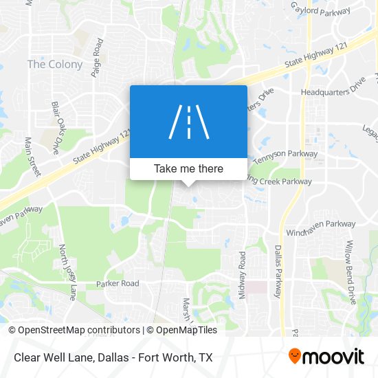 Clear Well Lane map