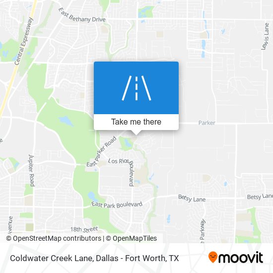 Coldwater Creek Lane map