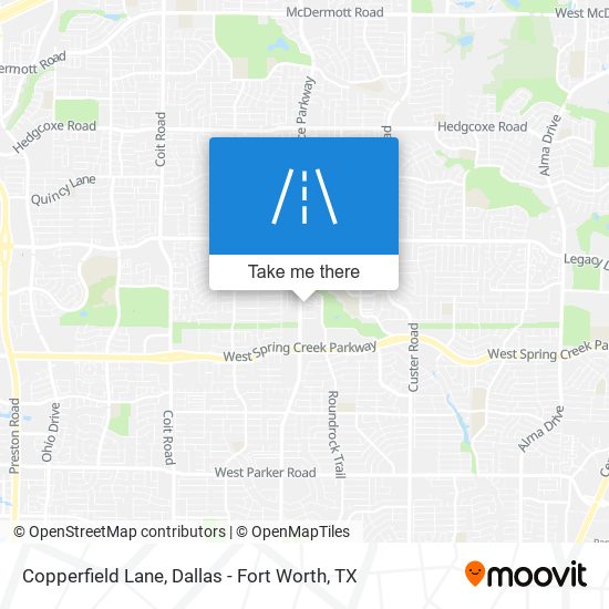 Copperfield Lane map