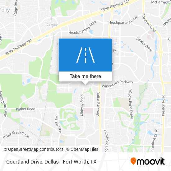 Mapa de Courtland Drive