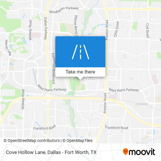 Cove Hollow Lane map
