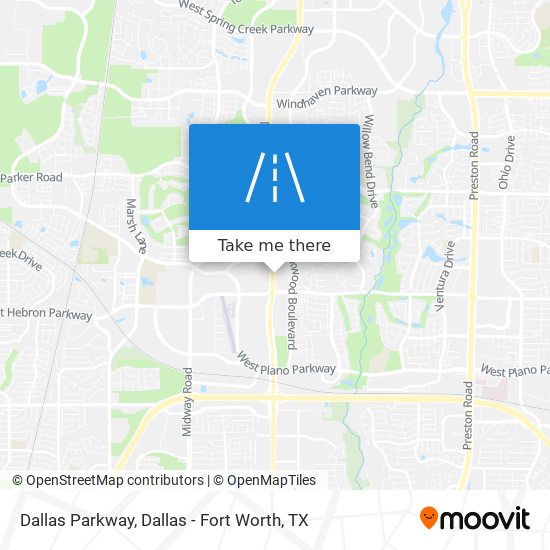 Dallas Parkway map