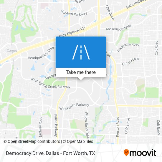 Democracy Drive map
