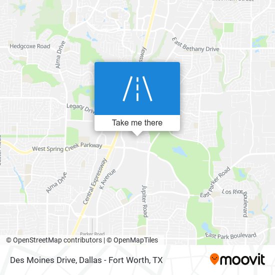 Des Moines Drive map