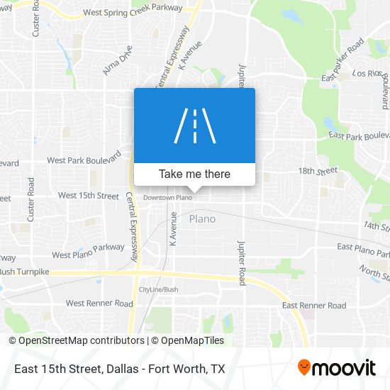 East 15th Street map