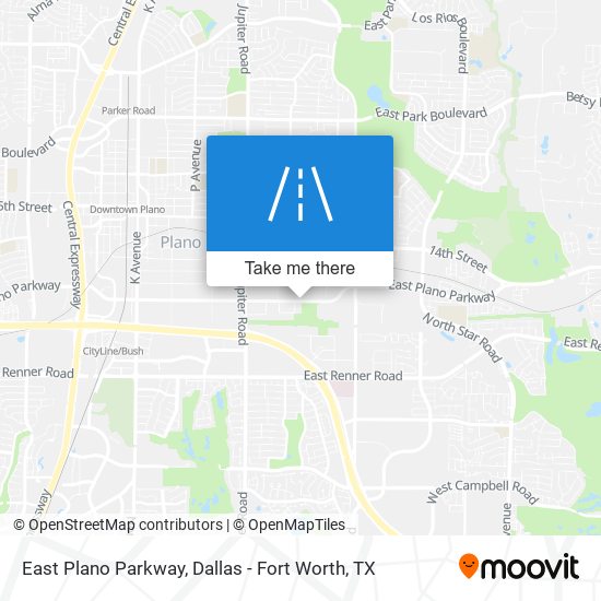Mapa de East Plano Parkway
