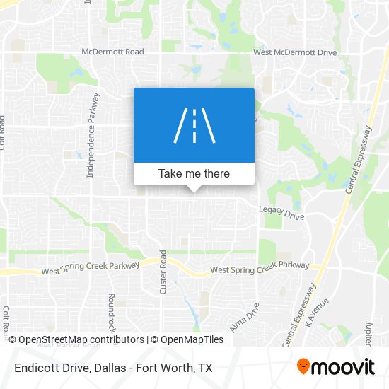 Endicott Drive map