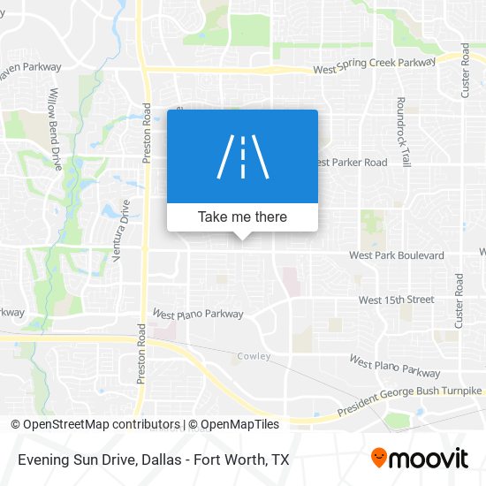 Evening Sun Drive map
