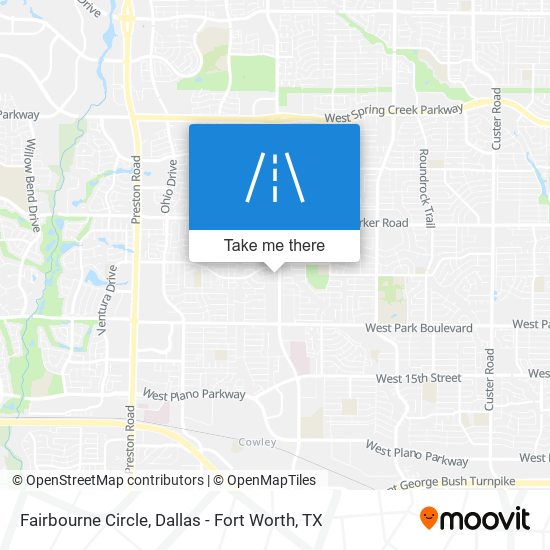 Mapa de Fairbourne Circle