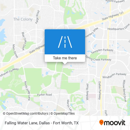 Falling Water Lane map