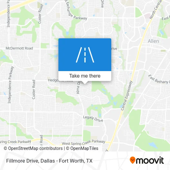 Fillmore Drive map