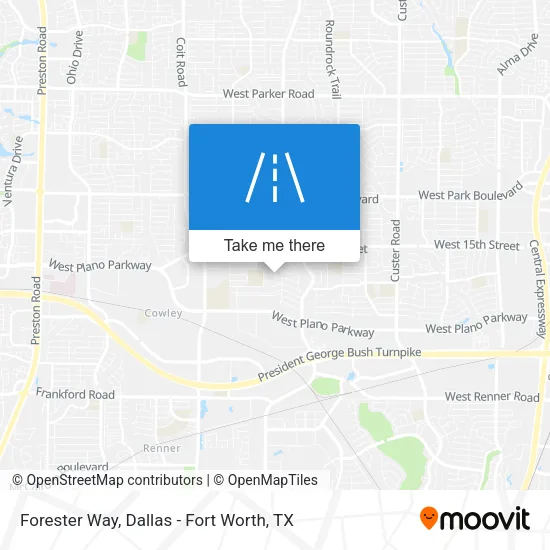 Forester Way map